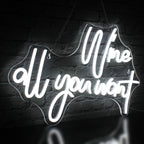 Wine all you want – reclame luminoso em néon LED (5 V USB)