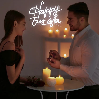 Placa de LED "Happy Ever After" 5V USB - Econômica