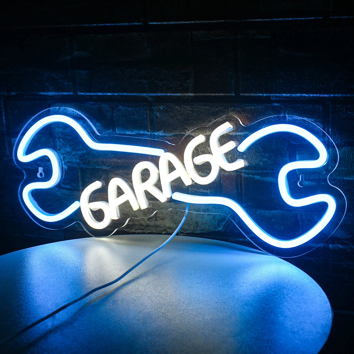 GARAGE – Chave de porcas – letreiro de néon LED (5 V USB)