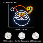 Natal – letreiro de néon LED (5 V USB)