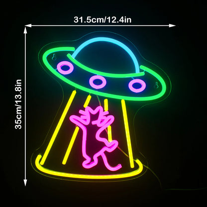 Spaceship 5V USB LED Neon Sign - Budget Friendly
