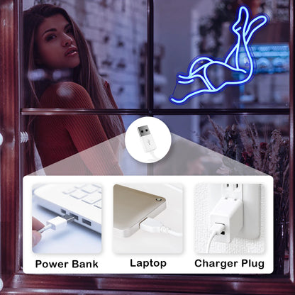 Letreiro de LED Pernas Femininas Sexy 5V USB - Econômico