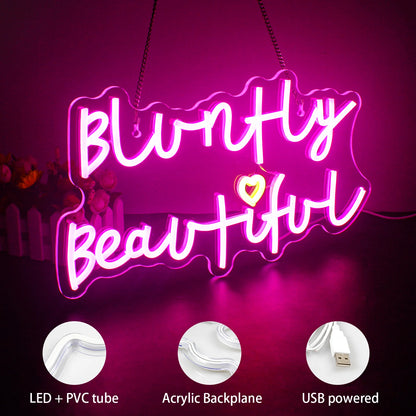 Letreiro de LED Bluntly Beautiful 5V USB - Econômico