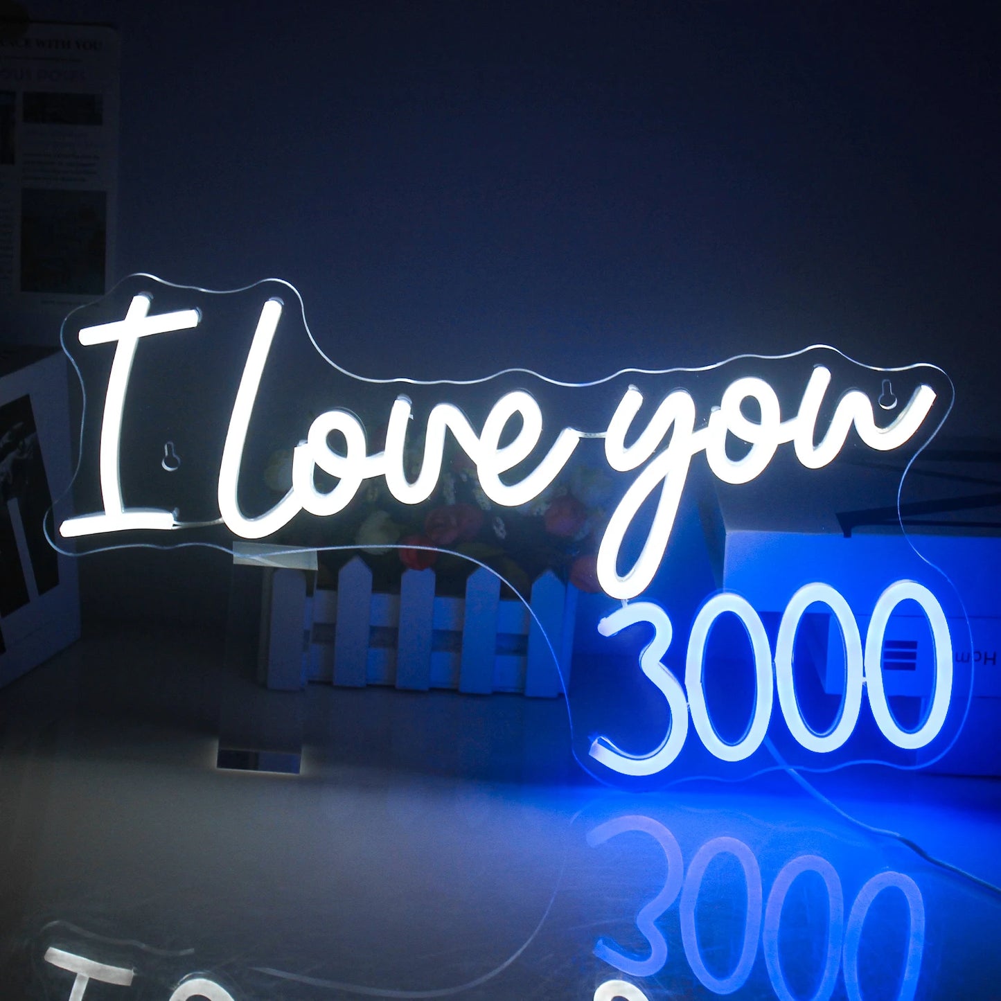 Amo Você 3000 Vezes Letreiro de LED USB 5V - Econômico