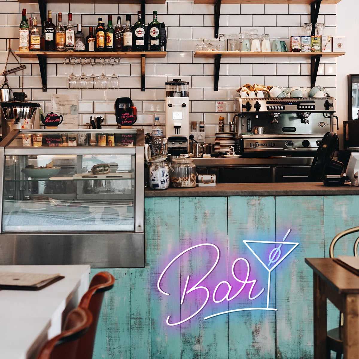 Bar – Copo de cocktail – reclame luminoso em néon LED (5 V USB)