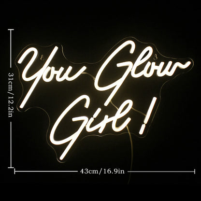 Você Arrasa Garota Letreiro de LED 5V USB - Econômico