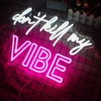 Don't Kill My Vibe – letreiro de néon LED (5 V USB)