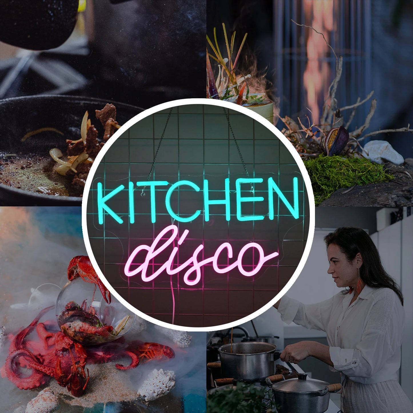 Kitchen Disco 5V Mini USB LED Neon Sign - Budget Friendly