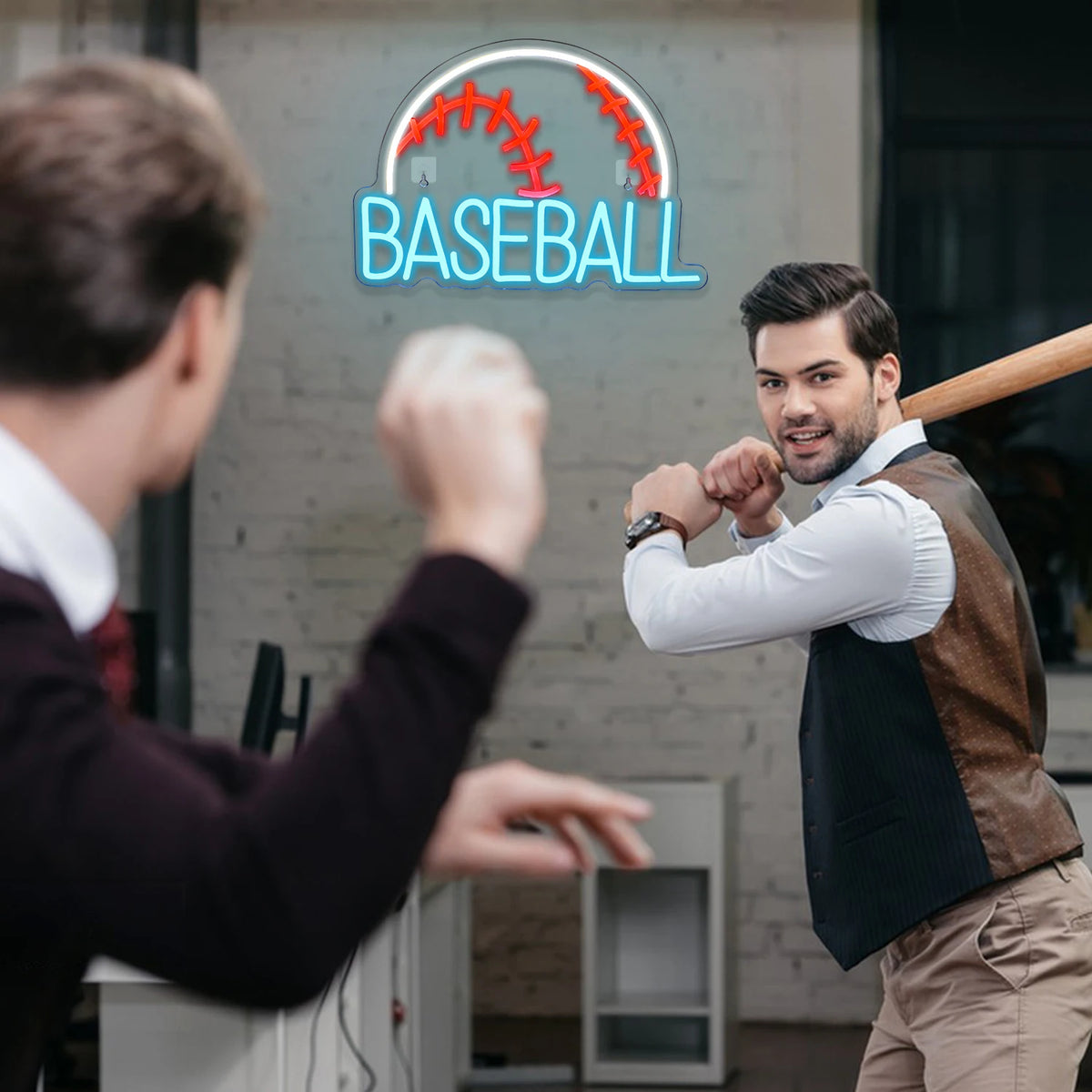 BASEBALL – Basebol – reclame luminoso em néon LED (5 V USB)