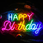Happy Birthday – letreiro de néon LED (5 V USB)