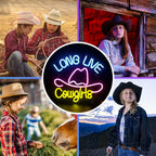 Long Live Cowgirls 5V USB LED Neon Sign - Budget Friendly