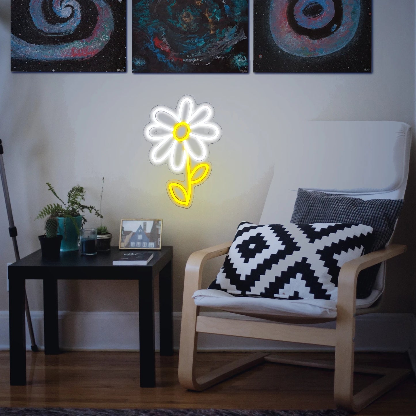 Cute Cartoon Daisy Flower 5V USB LED Neon Sign - Budget Friendly