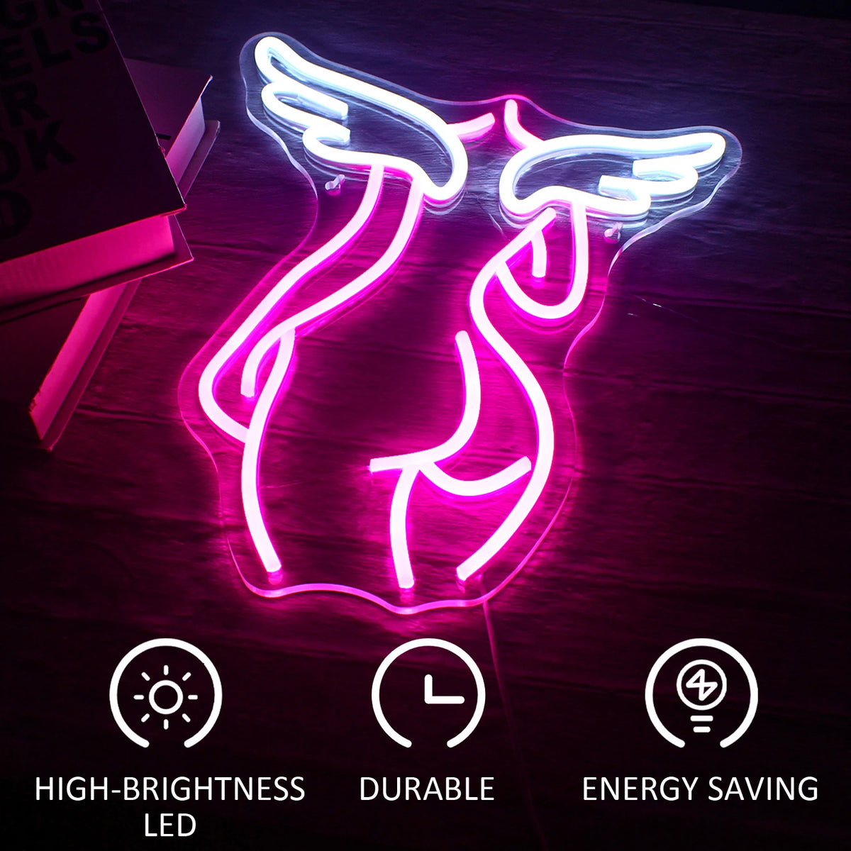 Letreiro de LED USB 5V Angel - Econômico