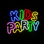 Kids Party – letreiro de néon LED (5 V USB)
