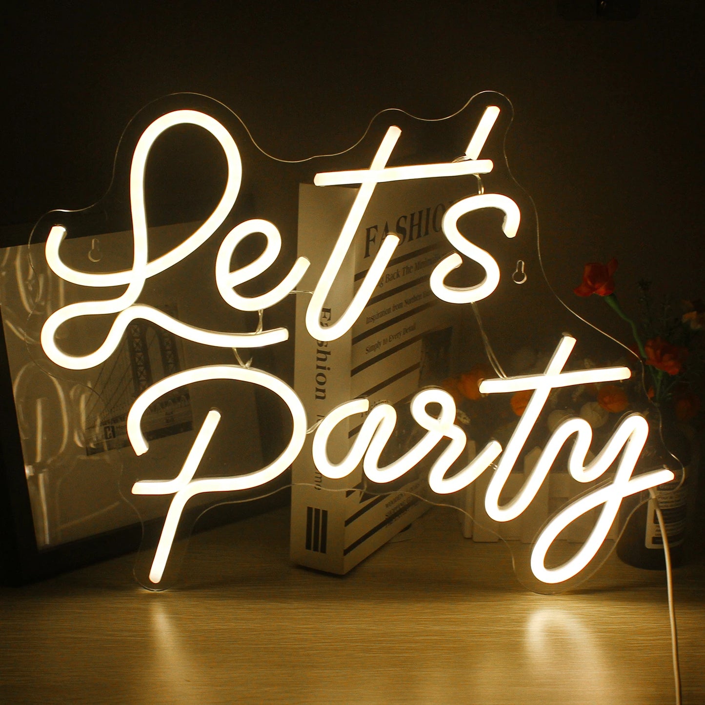 Vamos Festejar Letreiro de LED USB 5V - Econômico