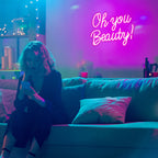 Oh You Beauty 5V USB LED Neon Sign - Budget Friendly