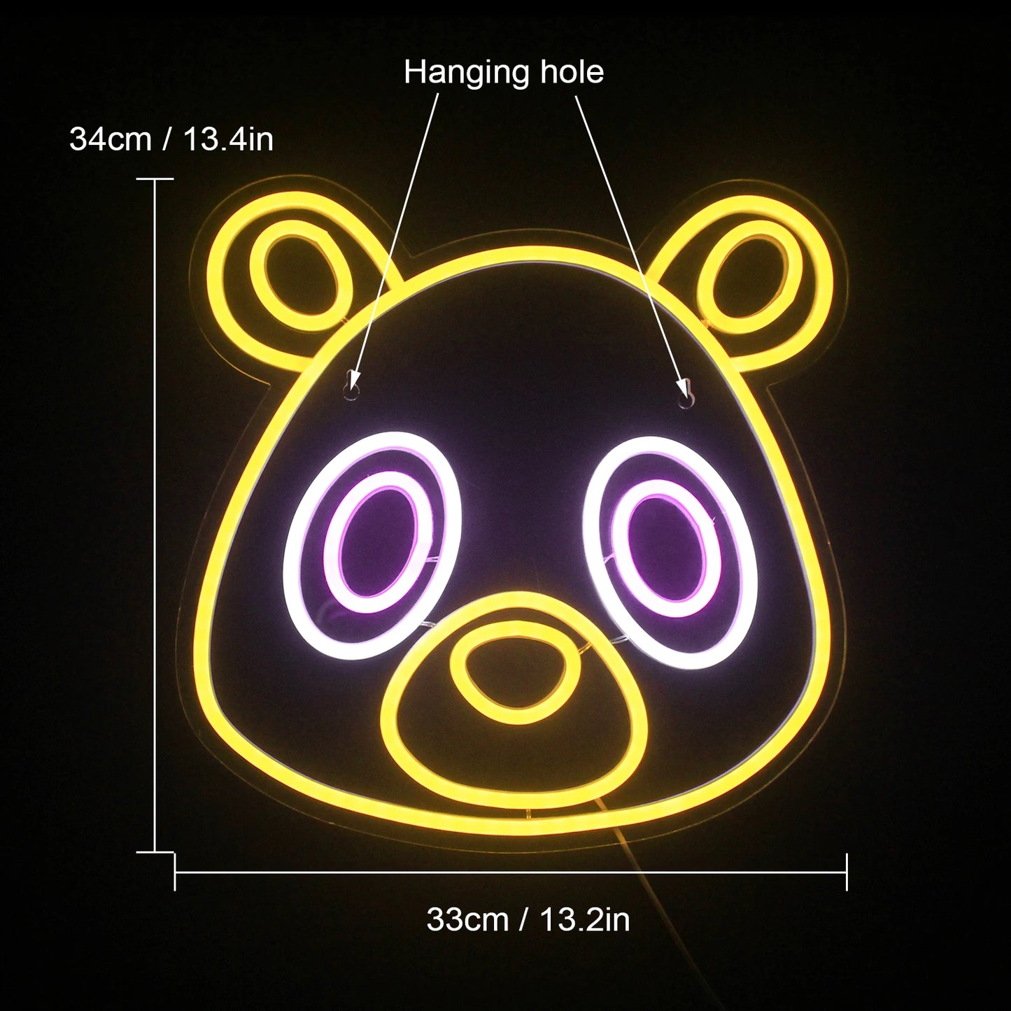 Placa de LED Ursinho Anime 5V USB - Econômica