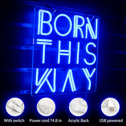 Born This Way Letreiro de LED USB 5V - Econômico