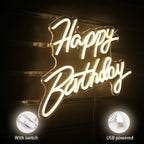 Happy Birthday – letreiro de néon LED (5 V USB)