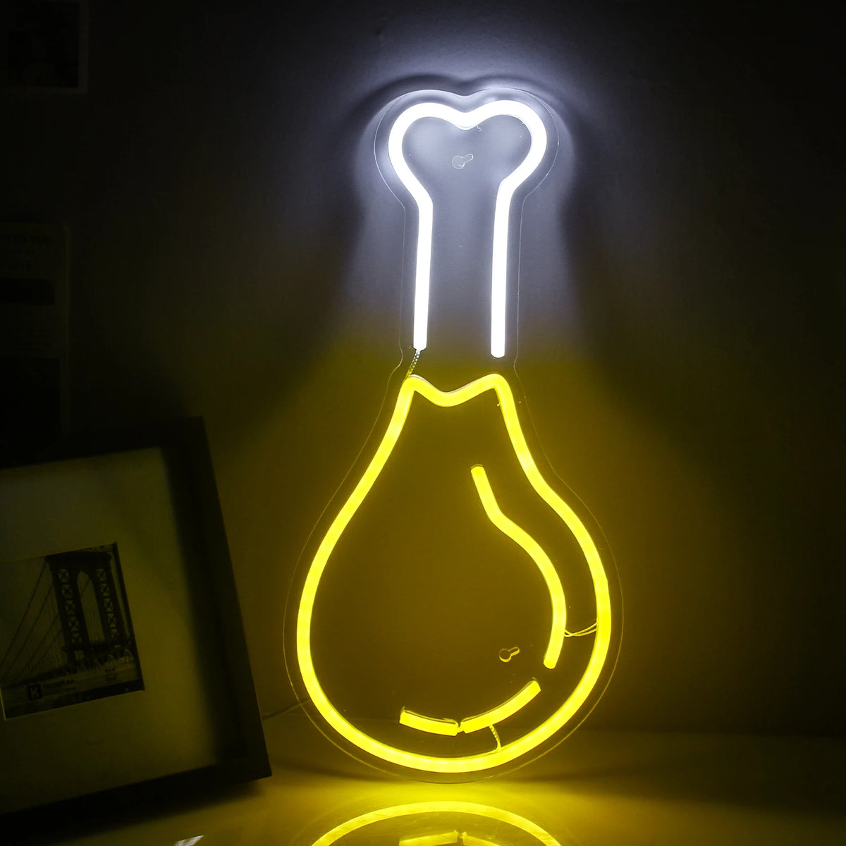 Perna de frango – letreiro de néon LED (5 V USB)
