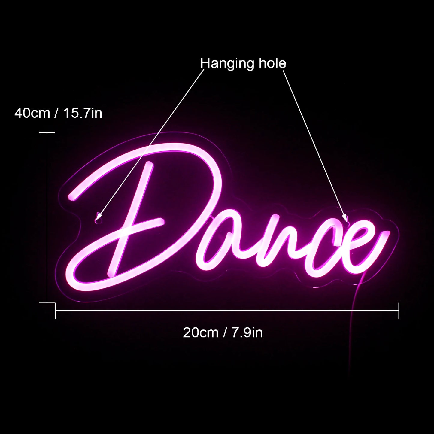 Letreiro de LED USB 5V Dance - Econômico