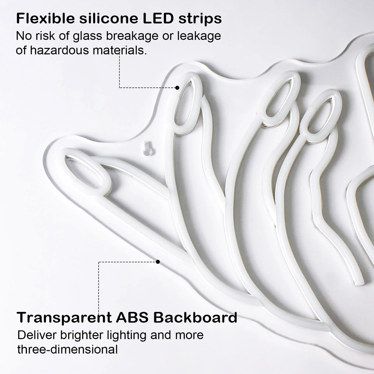 Letreiro de LED 5V USB para Unhas - Econômico