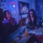 TAROT – Cartas e estrela – letreiro de néon LED (5 V USB)