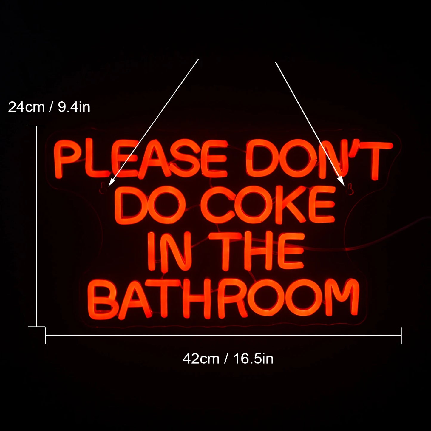 Please Don't Do Coke in the Bathroom 5V USB LED Neon Sign - Budget Friendly