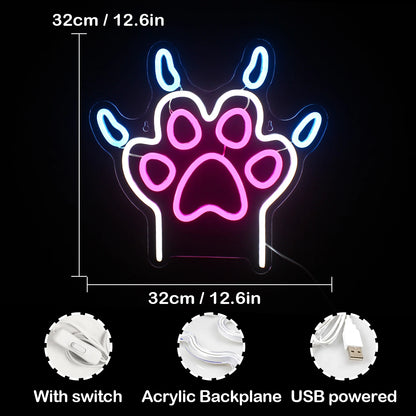 Placa de LED Pata de Cachorro 5V USB - Econômica