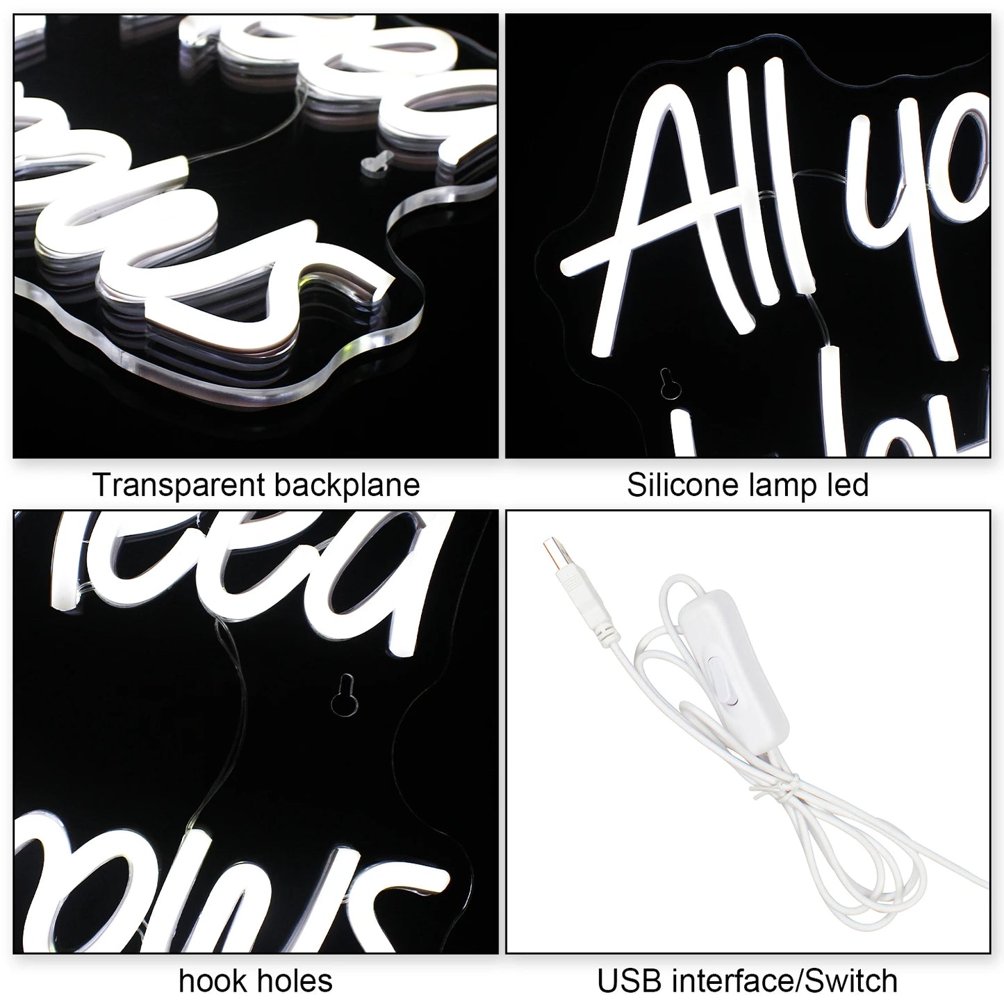 Tudo que você precisa são sobrancelhas Letreiro de LED 5V USB - Econômico