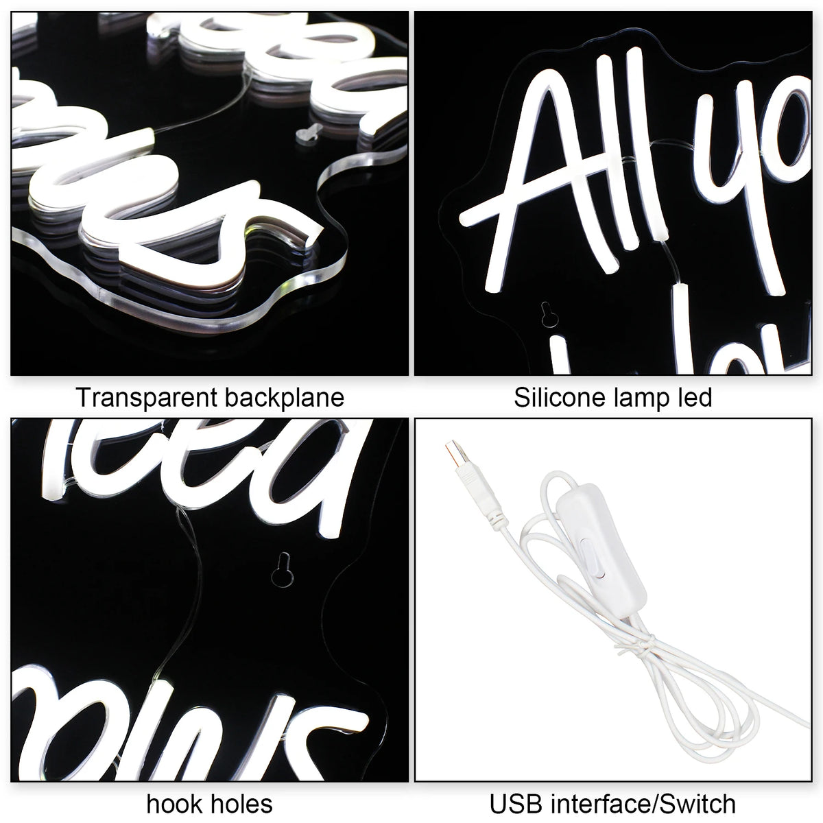 Tudo que você precisa são sobrancelhas Letreiro de LED 5V USB - Econômico