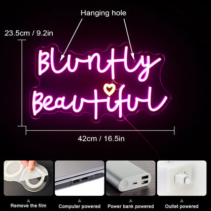 Letreiro de LED Bluntly Beautiful 5V USB - Econômico