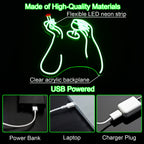 Tabaco e bebidas – letreiro de néon LED (5 V USB)