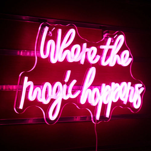 Where The Magic Happens 5V USB LED Neon Sign - Budget Friendly