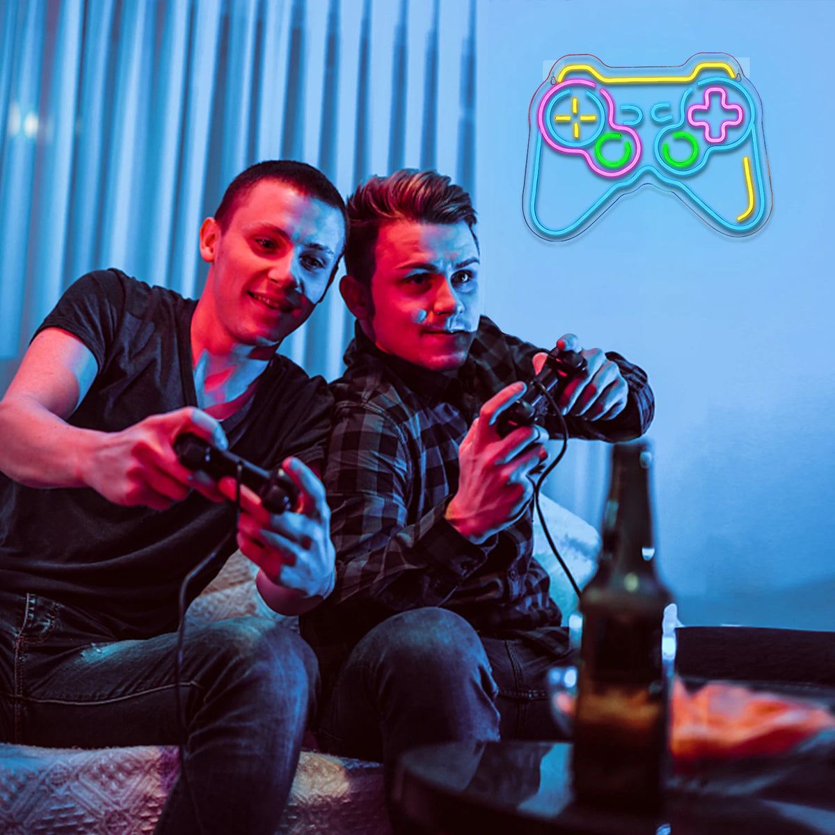 Comando de jogos colorido – letreiro de néon LED (5 V USB)