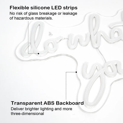 Faça o Que Você Ama 5V USB Letreiro de LED - Econômico