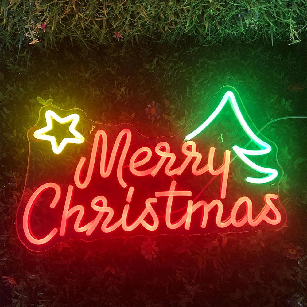 Placa de LED "Feliz Natal" 5V USB - Econômica