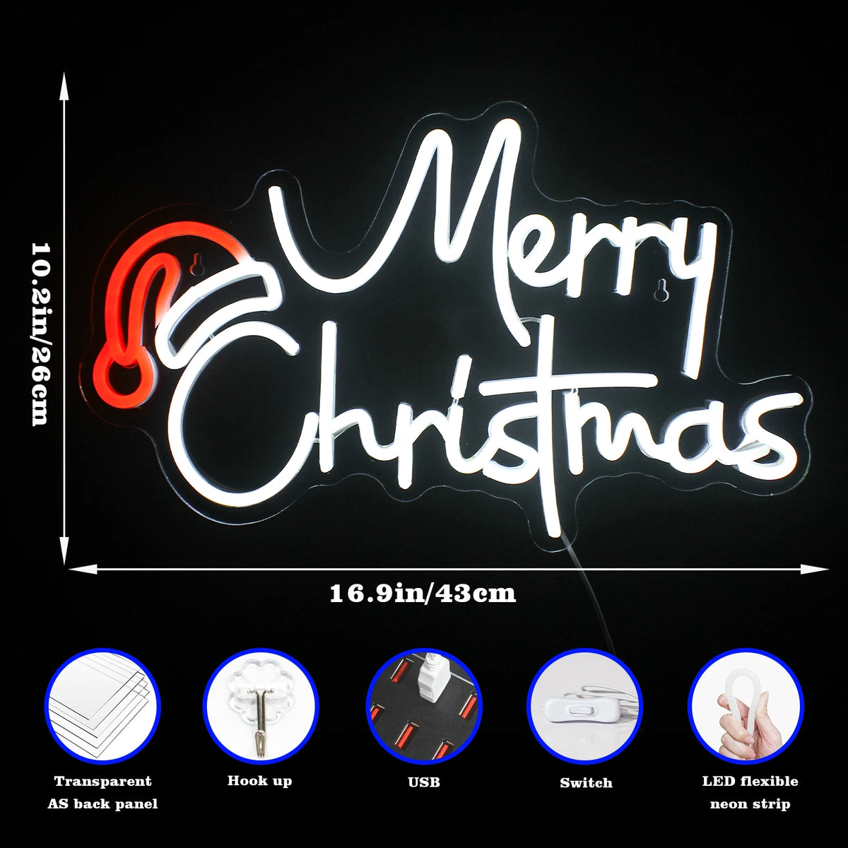 Christmas Decoration 5V USB LED Neon Sign - Budget Friendly