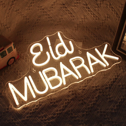 Letreiro de LED USB 5V de Eid Mubarak - Econômico