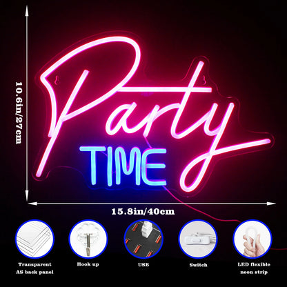 Placa de LED USB 5V Party Time - Econômica