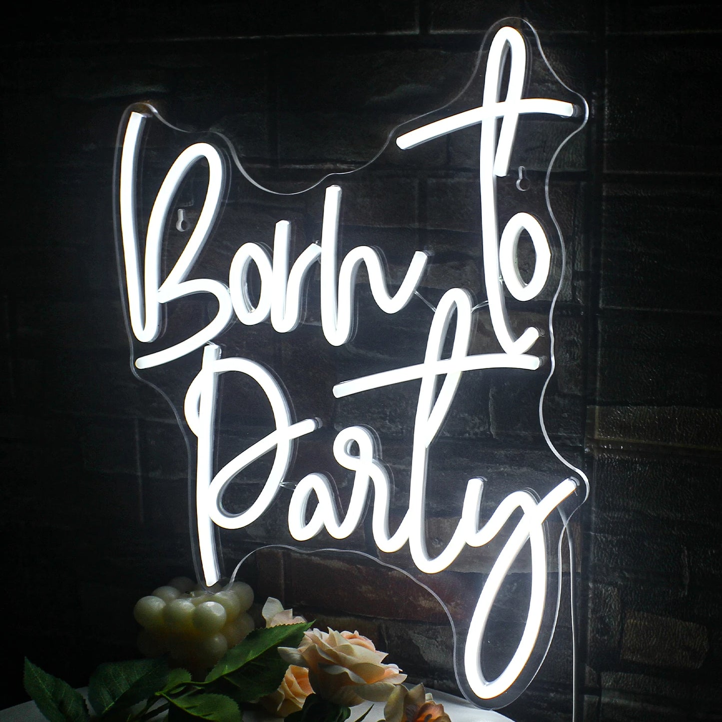 Placa de LED "Born to Party" 5V USB - Econômica