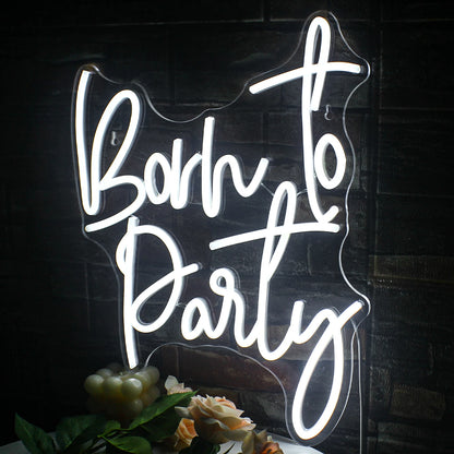 Placa de LED "Born to Party" 5V USB - Econômica