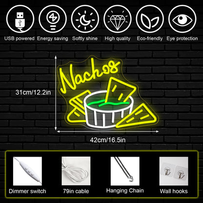 Nachos 5V USB LED Neon Sign - Budget Friendly