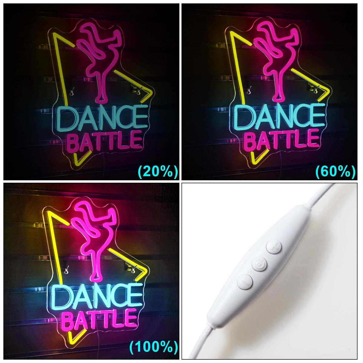 Dance Battle 5V USB LED Neon Sign - Budget Friendly