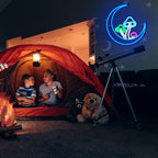 Lua e cogumelo – letreiro de néon LED (5 V USB)
