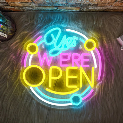 Yes We are Open 5V USB LED Neon Sign - Budget Friendly