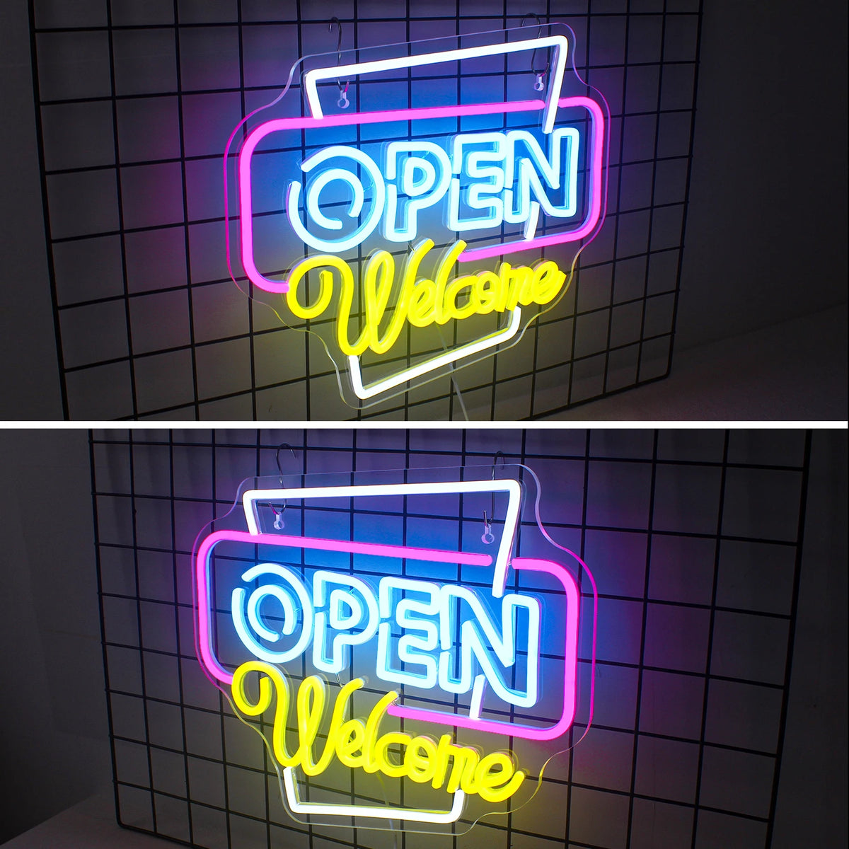 Open Welcome 5V USB LED Neon Sign - Budget Friendly