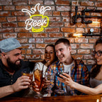 Beer – Caneca de cerveja com espuma – reclame luminoso em néon LED (5 V USB)