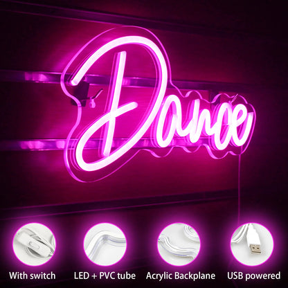 Letreiro de LED USB 5V Dance - Econômico