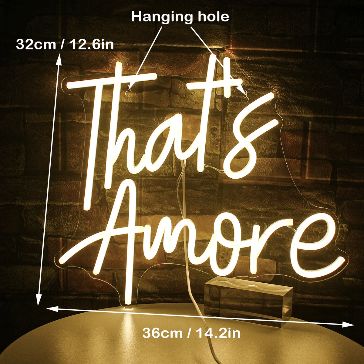 That's Amore 5V USB LED Neon Sign - Budget Friendly